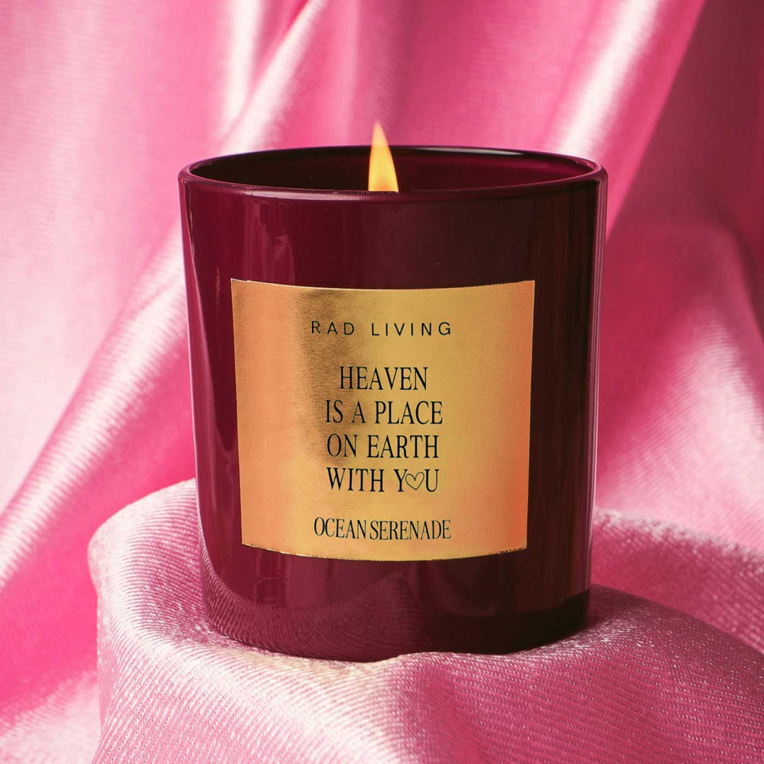 Hand Poured Heaven Is A Place On Earth With You, Ocean Serenade Scented Soy Wax Candle
