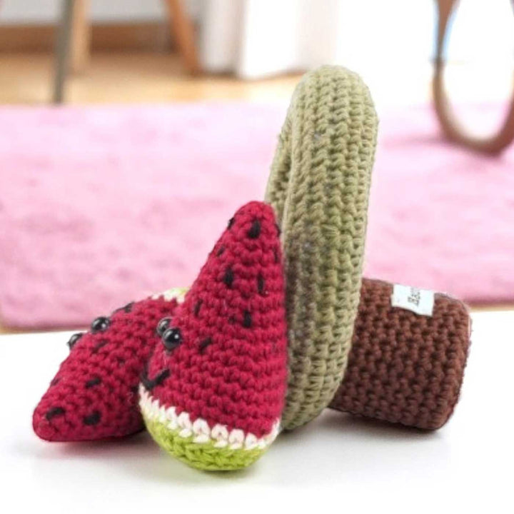 Handmade Crochet One in a Melon Photo Frame & Kids Rakhi with Roli Chawal