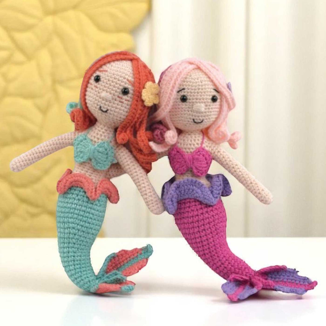 Handmade Crochet Mermaid Toy for Kids