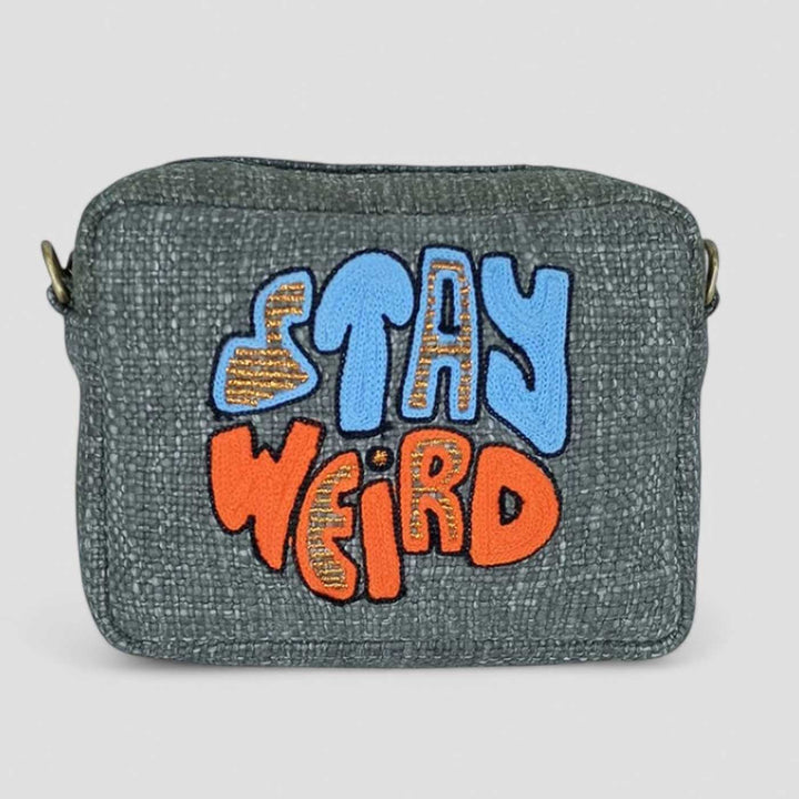 Handmade Embroidered Stay Weired Jacquard Sling Bag