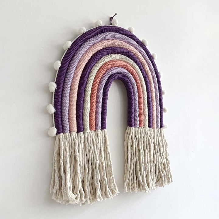 Handmade Purple & Lavander Macrame Wall Hanging