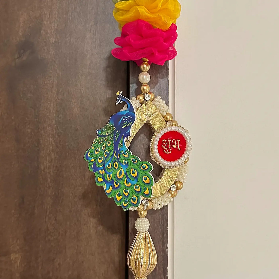 Handmade Decorative Peacock Shubh Labh Hanging