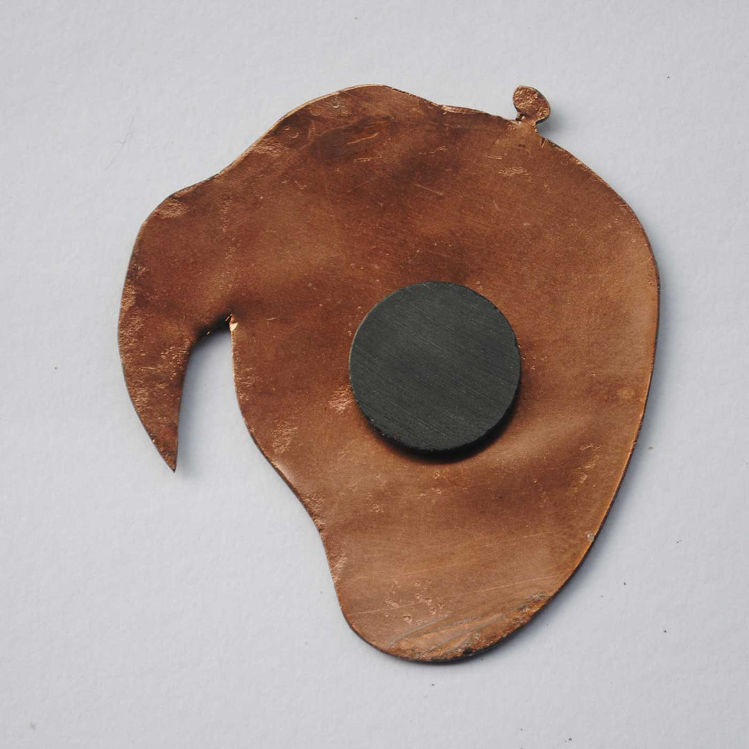 Handmade Aam Copper Enamel Fridge Magnet