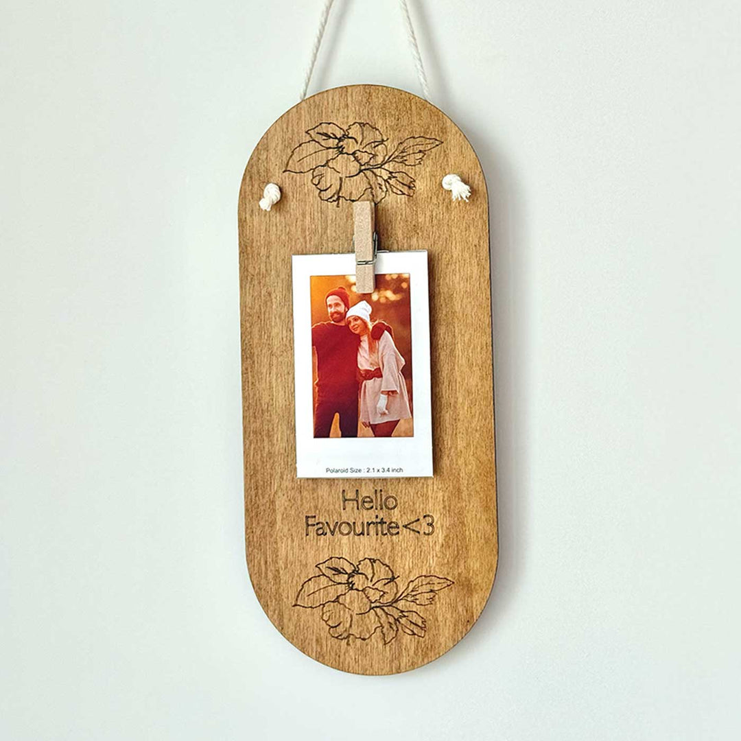 Photo Personalized "Hello Favourite" Wooden Wall Hanging