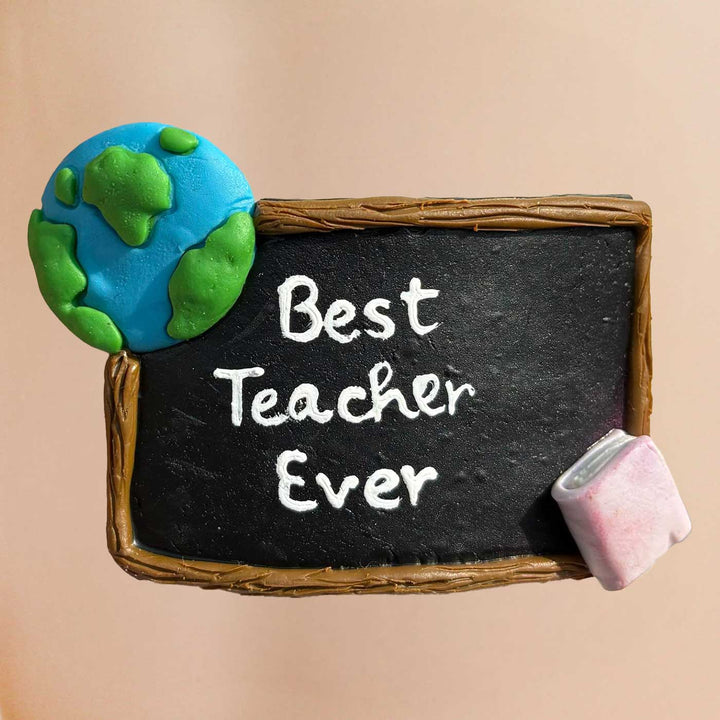 Personalized Hand-Painted Polymer Clay Best Teacher Theme Ceramic Mug