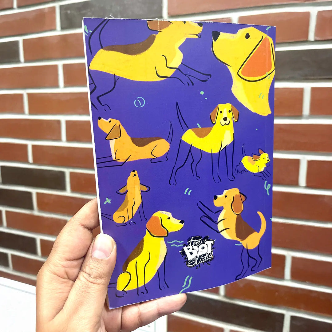 Printed Beagle Theme Ruled Notebook | A5 | 50 Pages