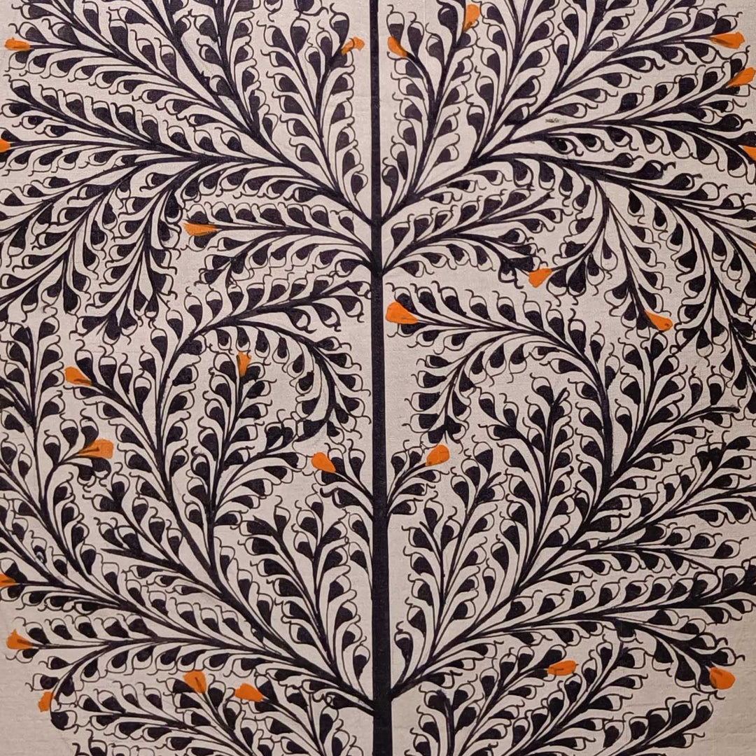 11 X 19 Inch | Handmade Tussar Silk Tree Of Life Painting