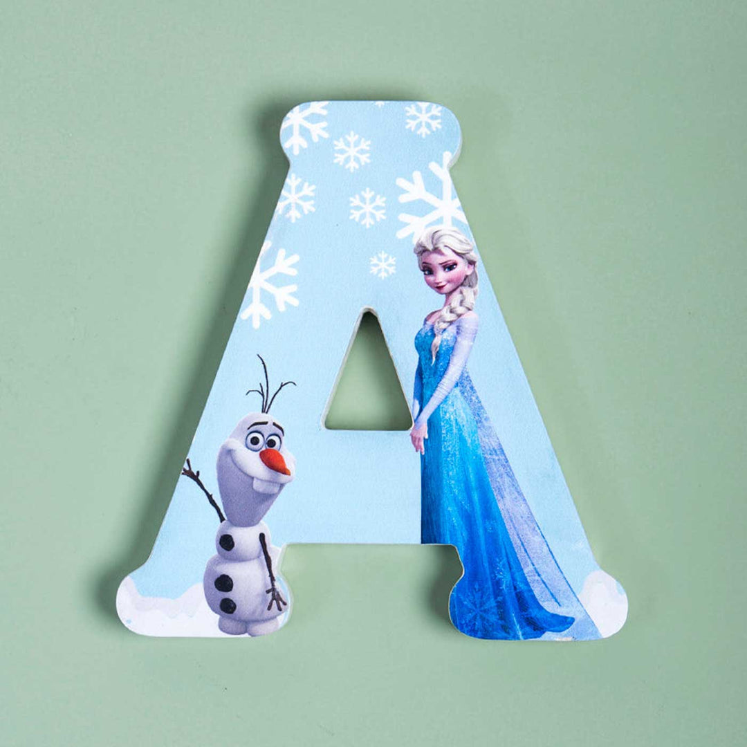 Handmade Frozen Princess Theme MDF Wood 3D Wall Letter For Kids - A