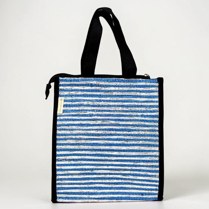 Handcrafted Upcycled Plastic Lunch Bag For Everyday Use | Fits 3 Lunchboxes & 1L Water Bottle