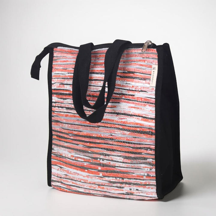 Upcycled Handcrafted Plastic Lunch Bag For Everyday Use | Fits 3 Lunchboxes & 1L Water Bottle