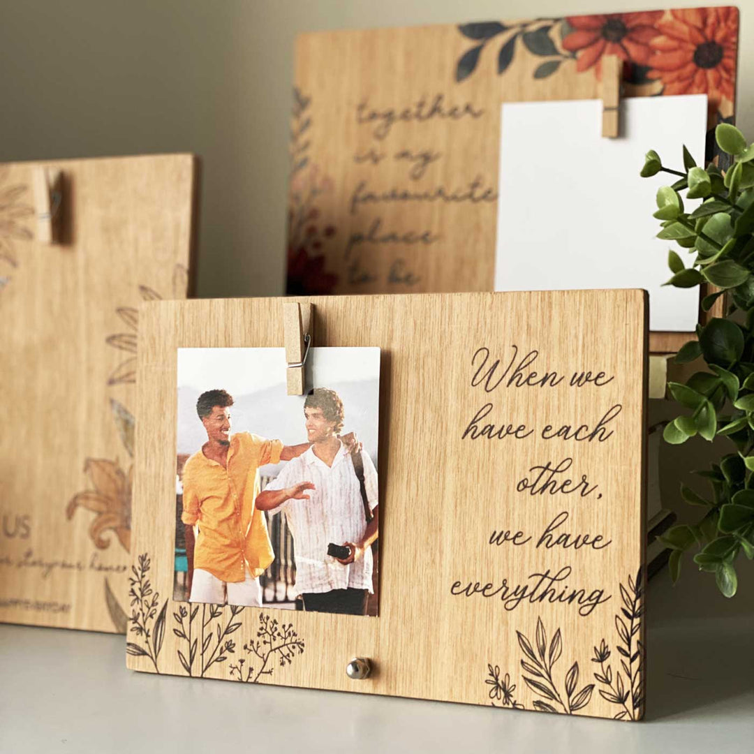 Photo Personalized Plants Theme Wooden Decorative Plaque