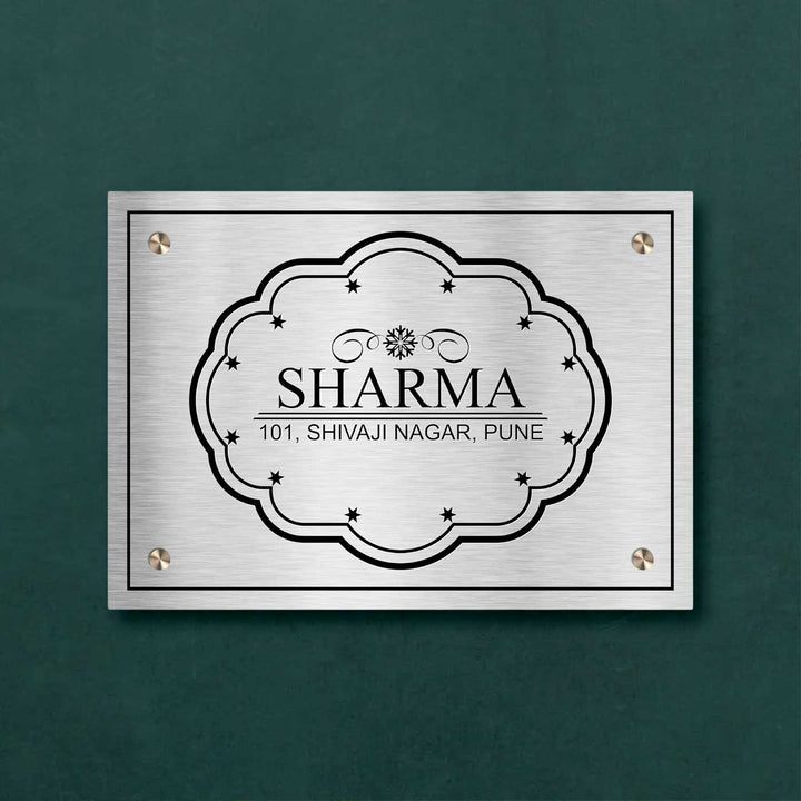 Personalized Weatherproof Sleek Stainless Steel Name Plate