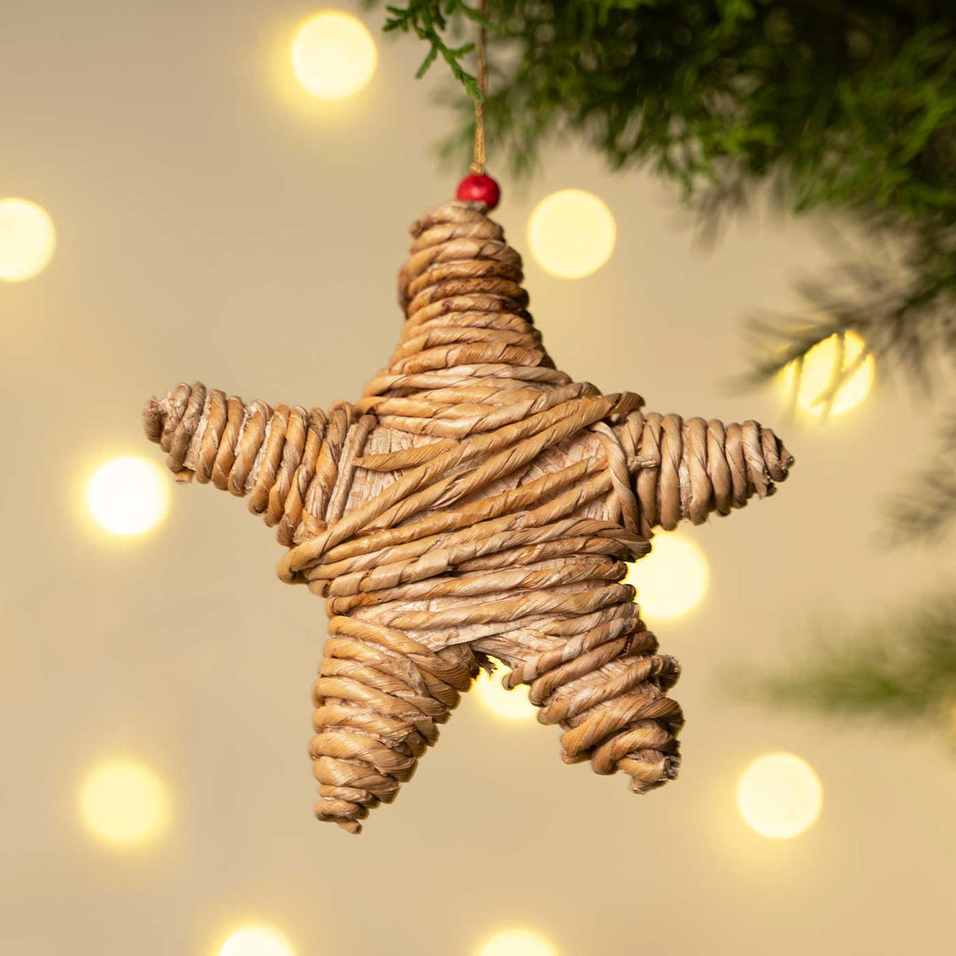 2 Pc | Handmade Banana Rope Merry Star Hanging