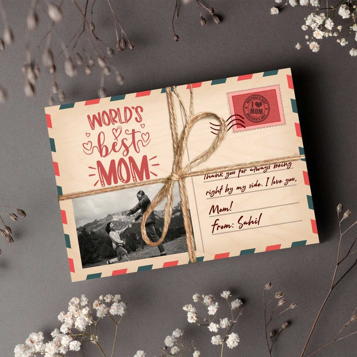 Photo Personalized Printed Postcard Theme Wooden Decorative Plaque