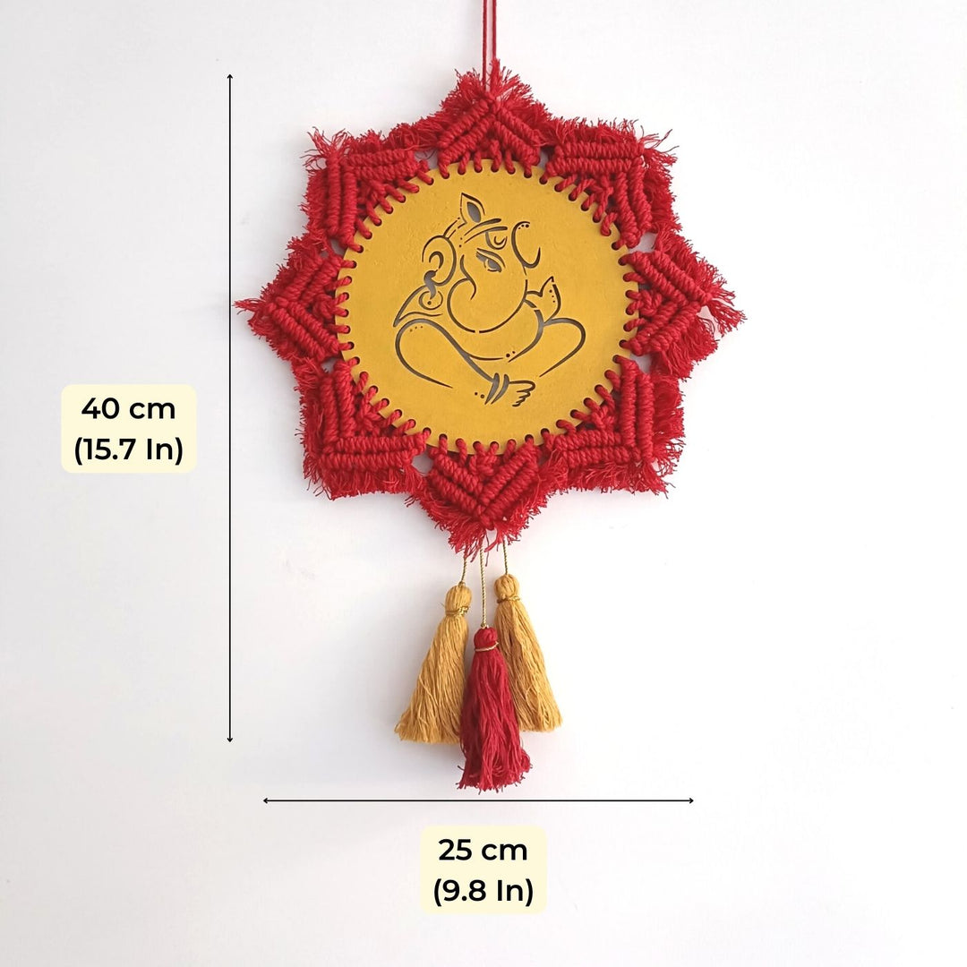 Handcrafted Macrame Ganesha Hanging