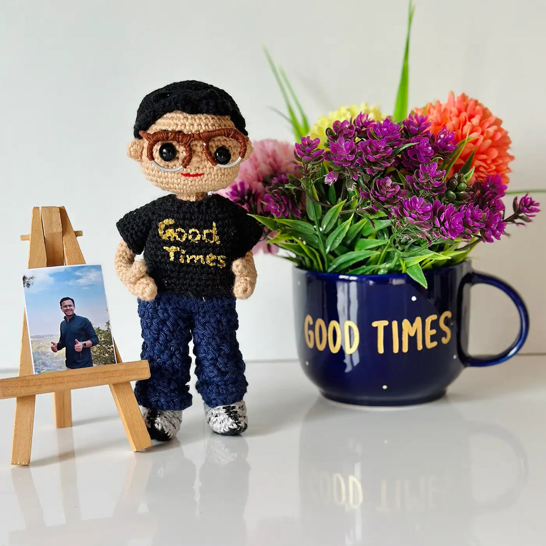 Photo Personalized Handmade Crochet Cotton Replica Doll
