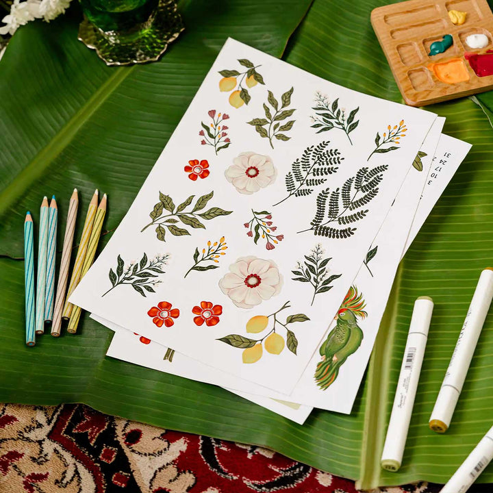Handmade Gulshan Sticker Sheet For Planners & Calendars
