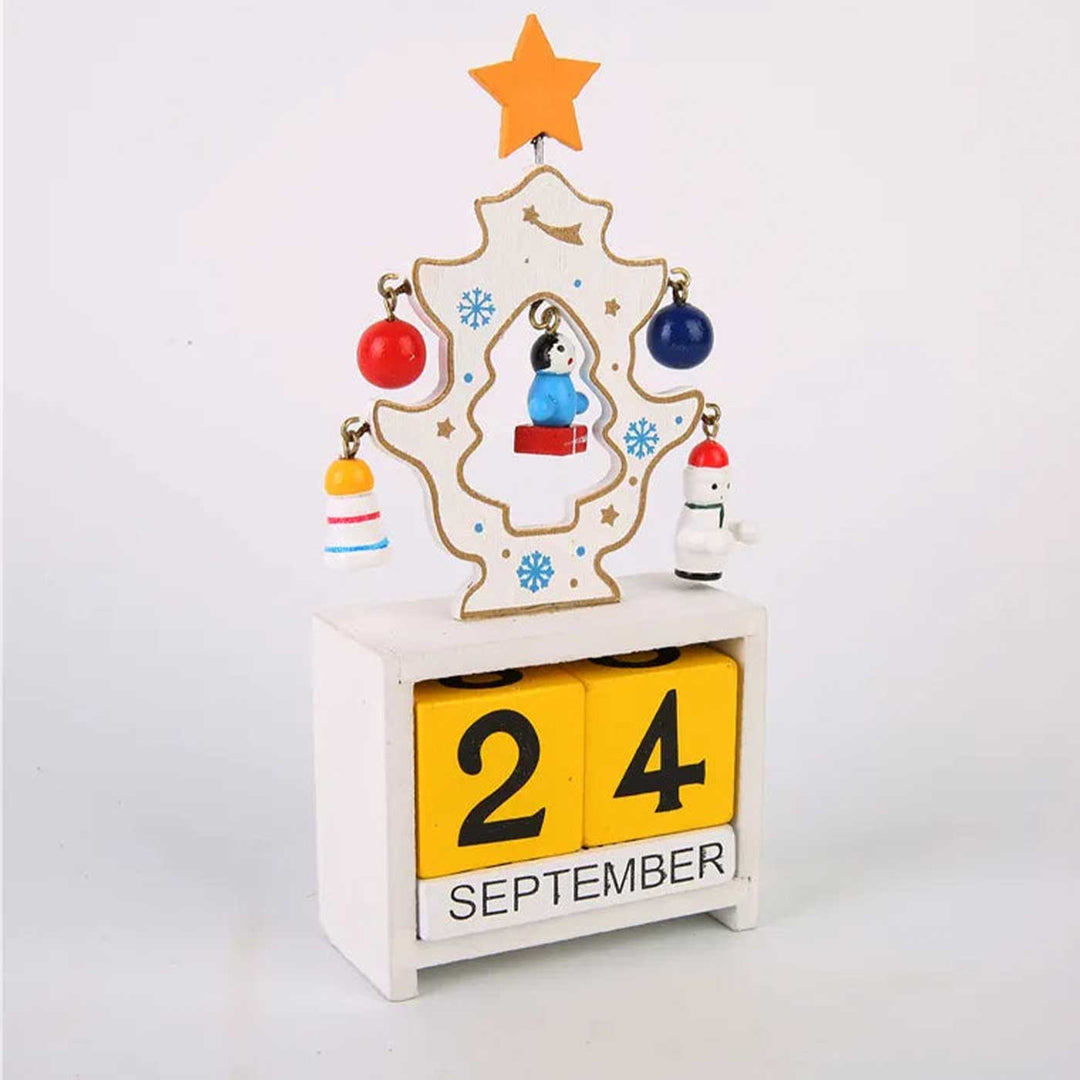 Handmade Wooden Count Down To Merry Day White DIY Advent Calendar