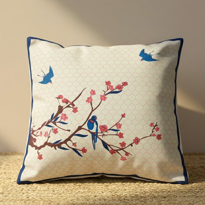 16 Inch | Printed Spring Blossom Cushion Cover