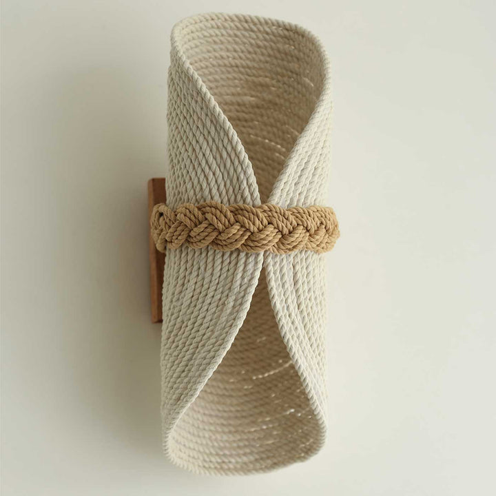 Handmade Macrame Folded Design Cotton Lamp