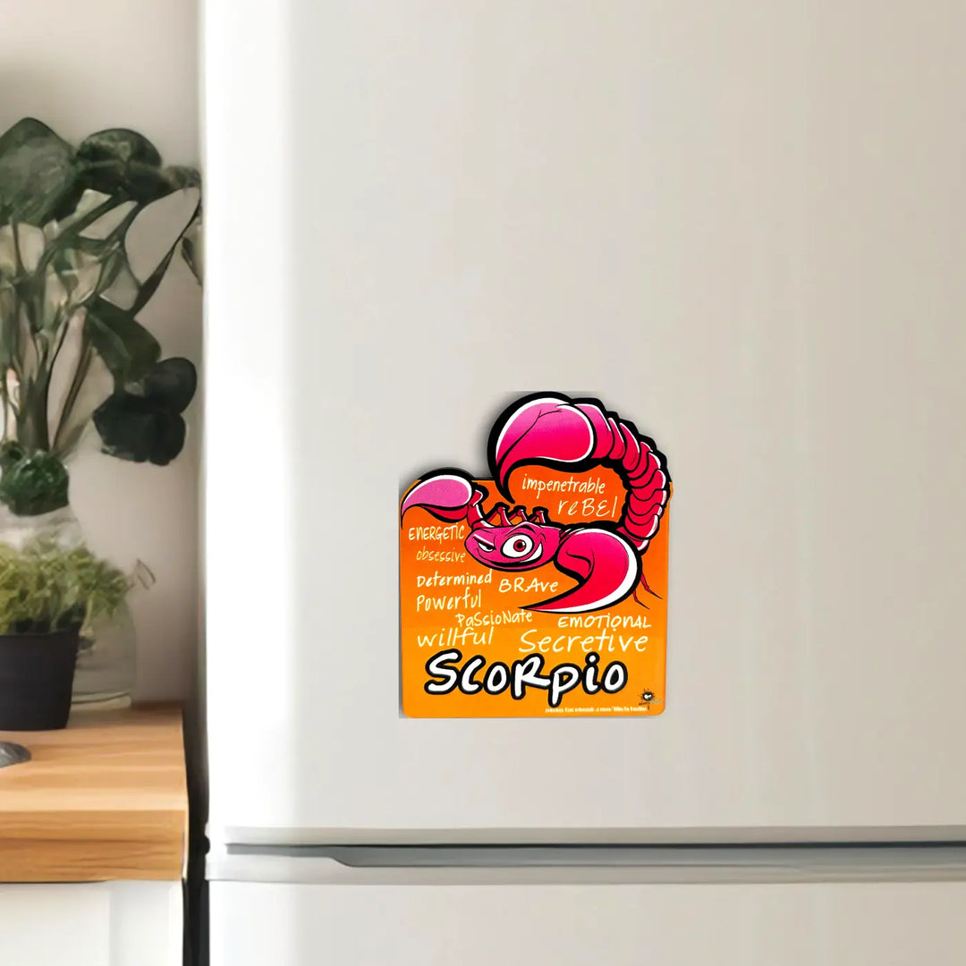 Printed Scorpio Zodiac Sign MDF Wood Fridge Magnet