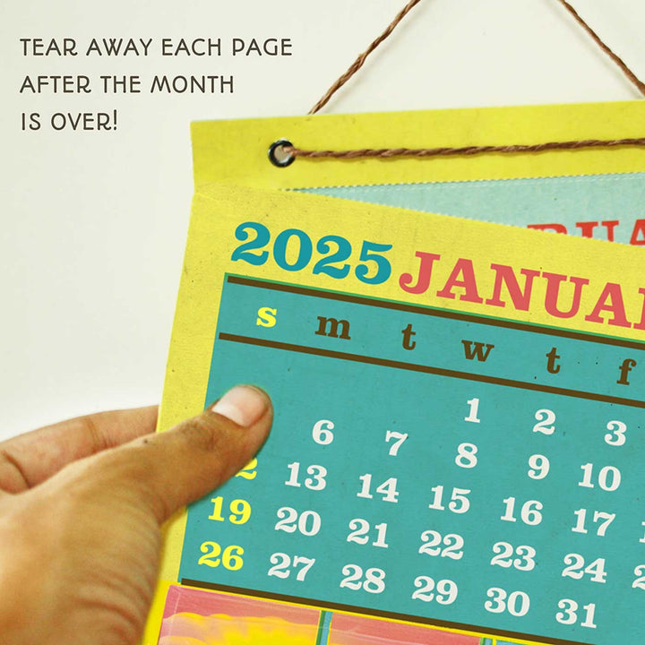 Printed 'Be Good This Year' 2025 Wall Calendar