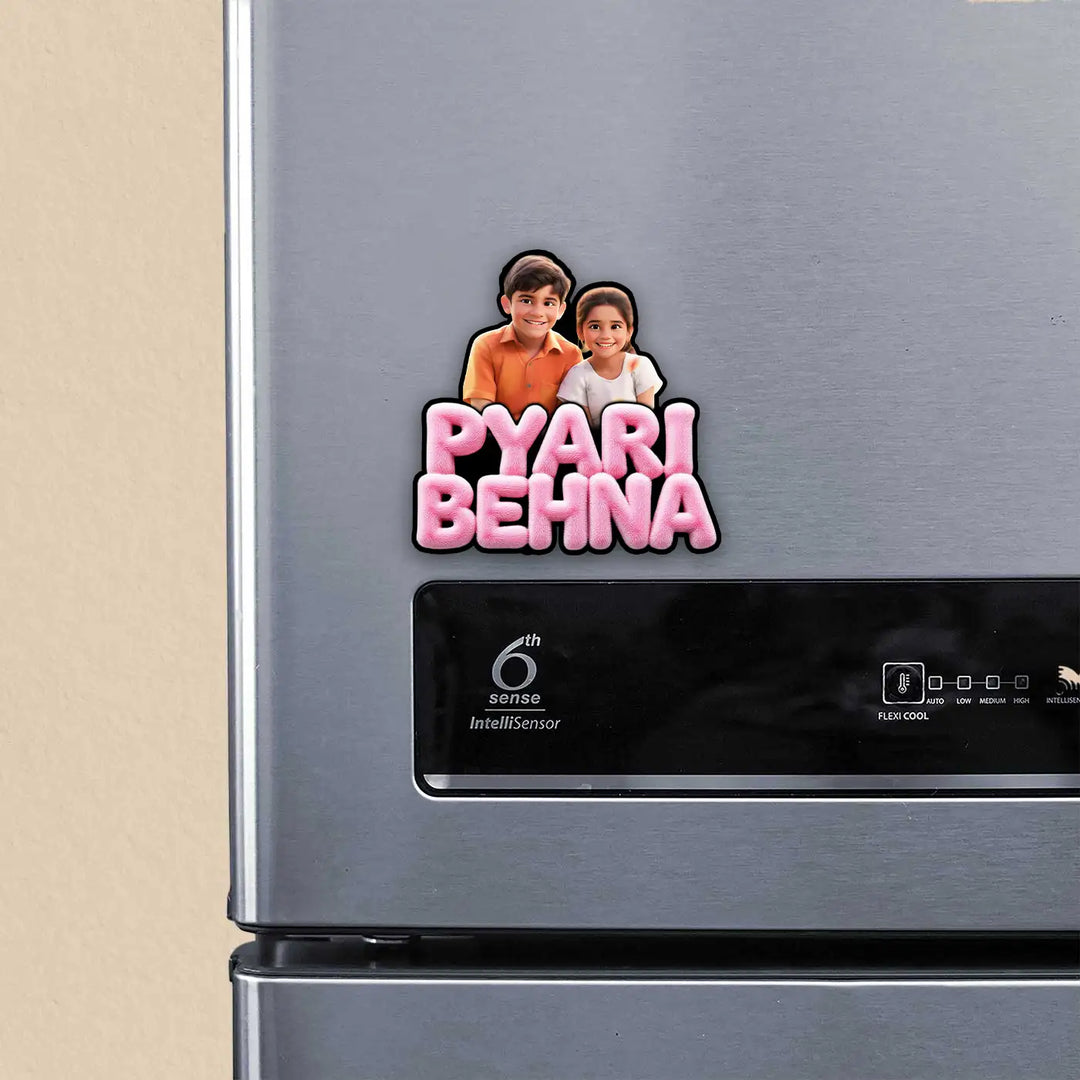 Photo Personalized "Pyari Behna" Acrylic Fridge Magnet