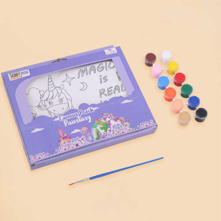 Pre Marked Pouch Unicorn MDF Wood DIY Kit