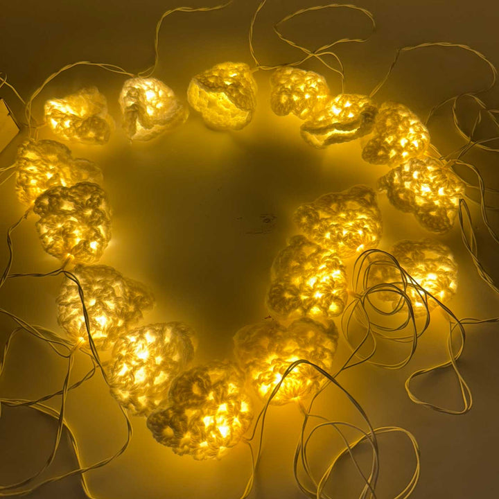 6m, 15 Bulbs | Handmade Crochet Bell LED Fairy Light