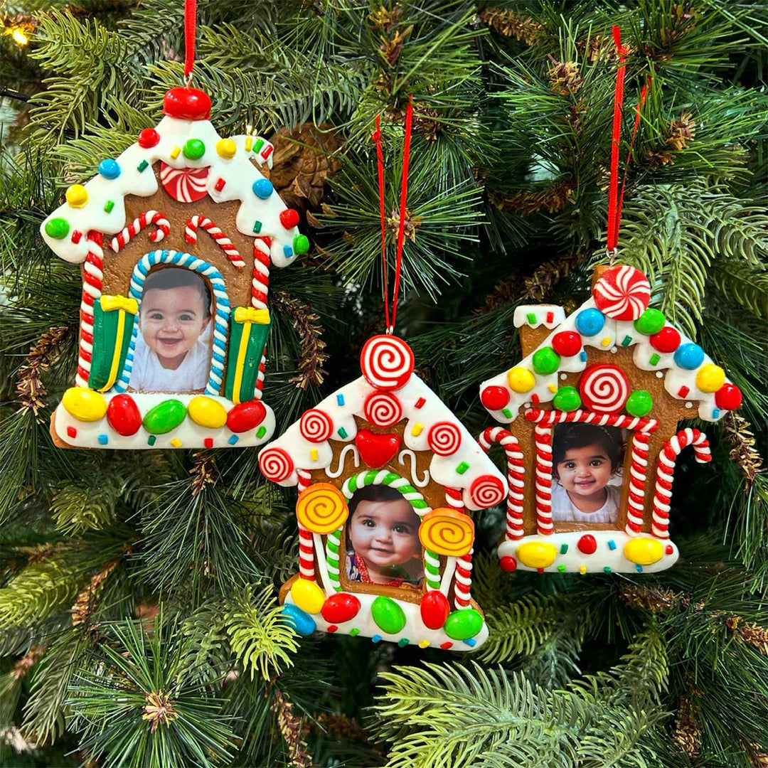 Buy Handmade Cozy Cottage Photo Frame Clay Ornaments For Christmas