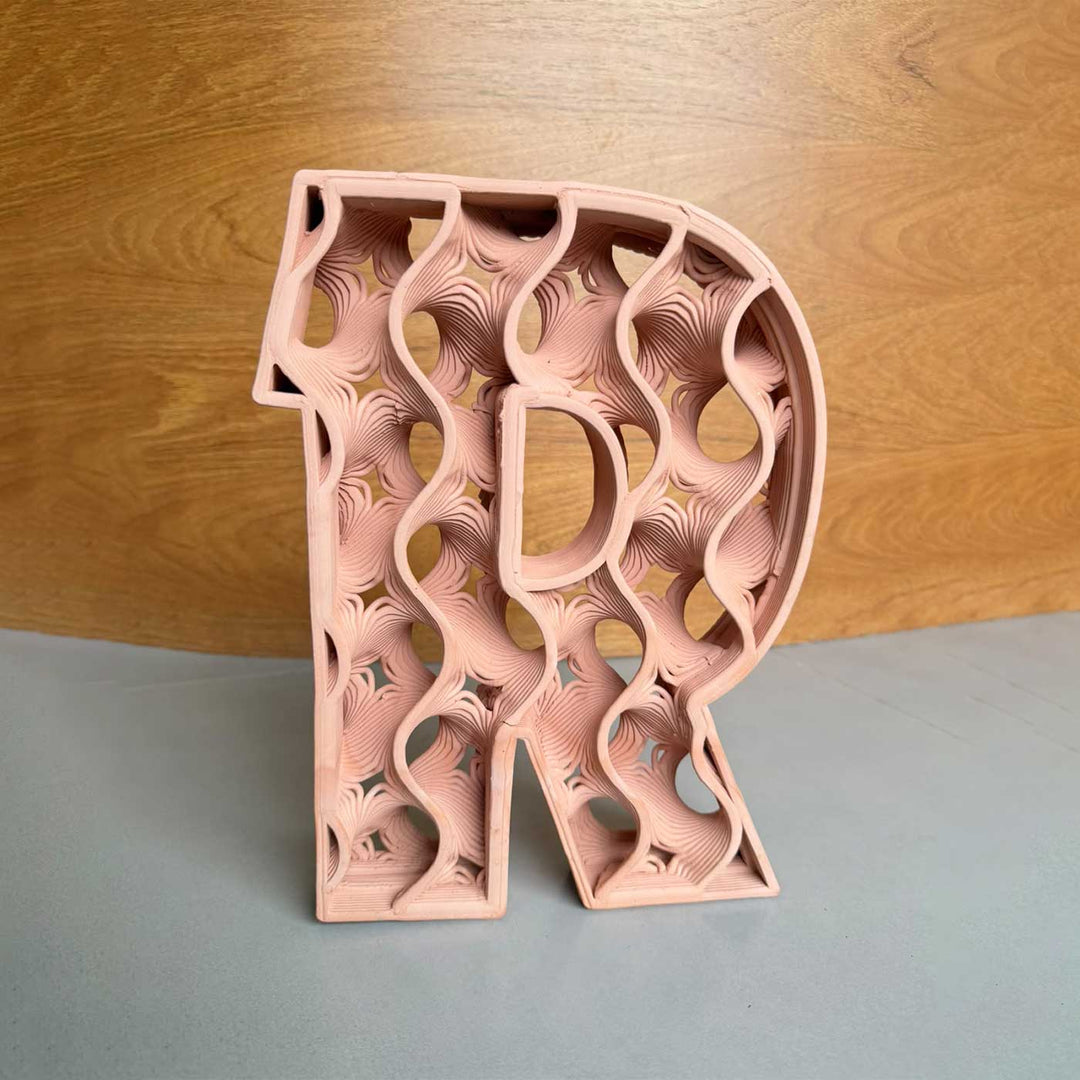 Personalized Handmade Mix & Match Alphabet Letter Baked Stoneware Clay Name Plate | Ready To Hang For Home