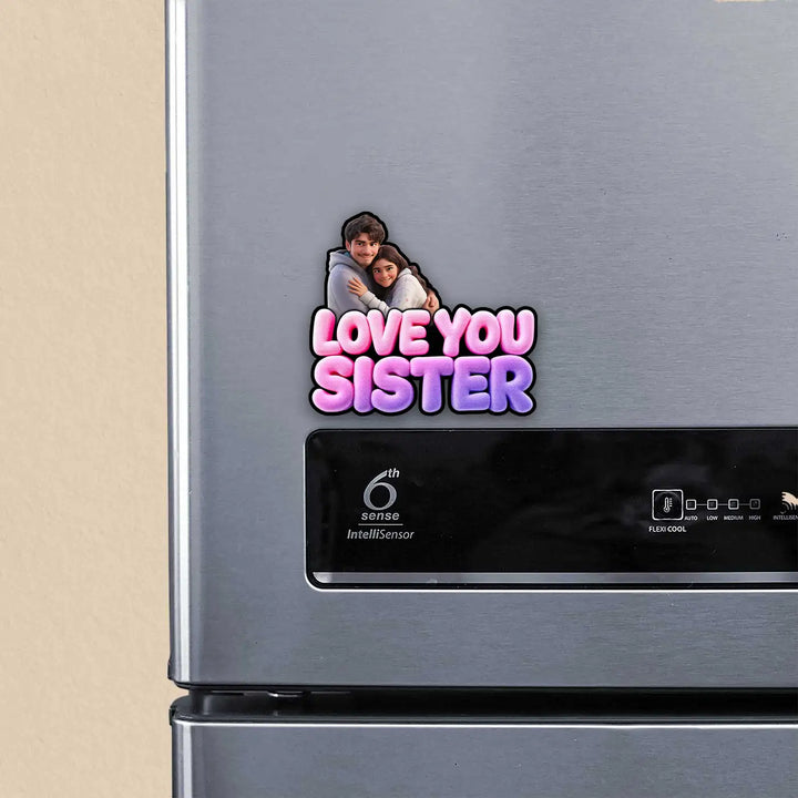 Photo Personalized "Love You Sister" Acrylic Fridge Magnet