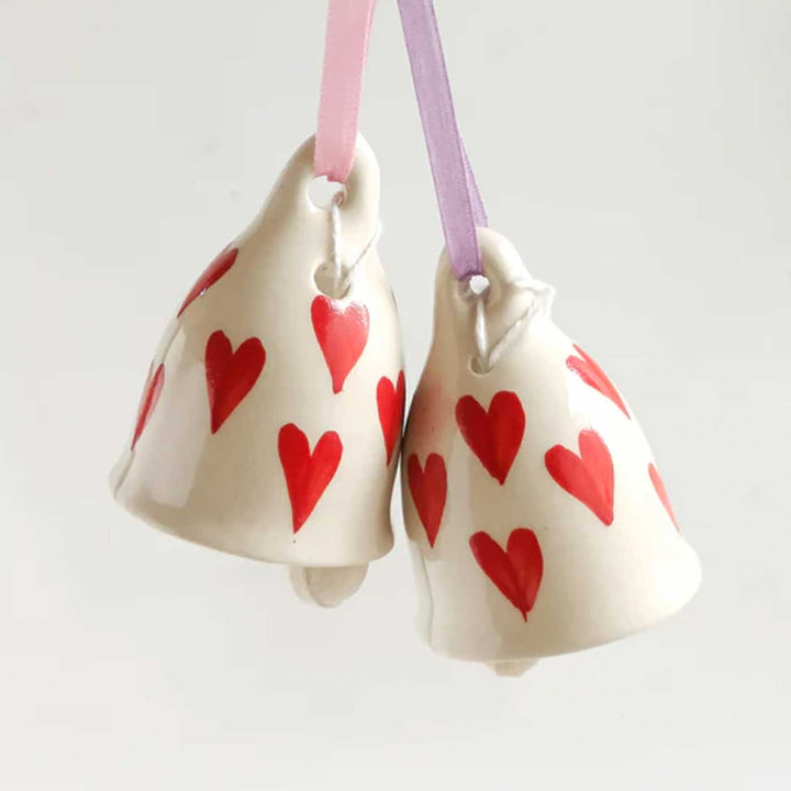Set of 2 | Handmade Love Tone Ceramic Bell