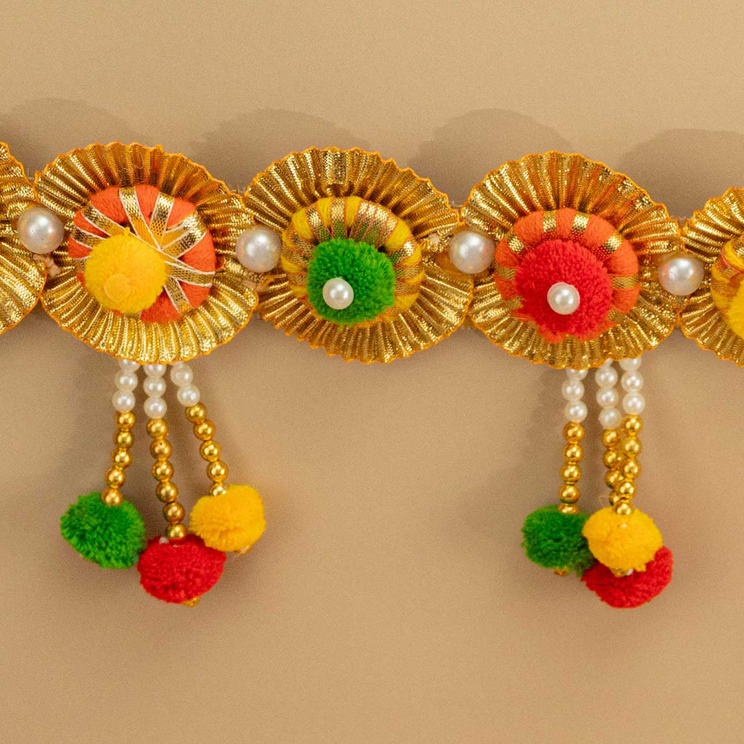 Handmade Flower Design Pearl Toran