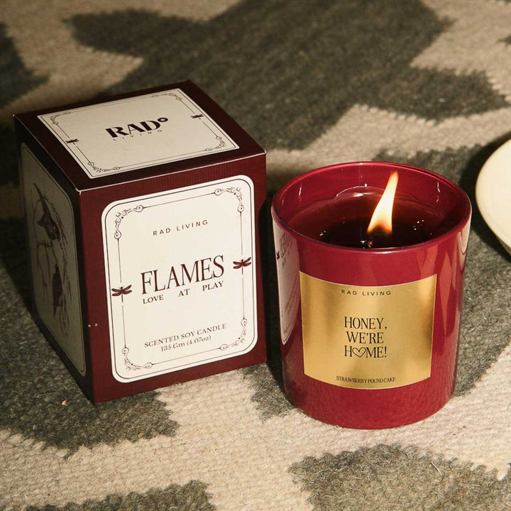 Hand Poured Honey, We’re Home Strawberry Pound Cake Scented Soy Wax Candle