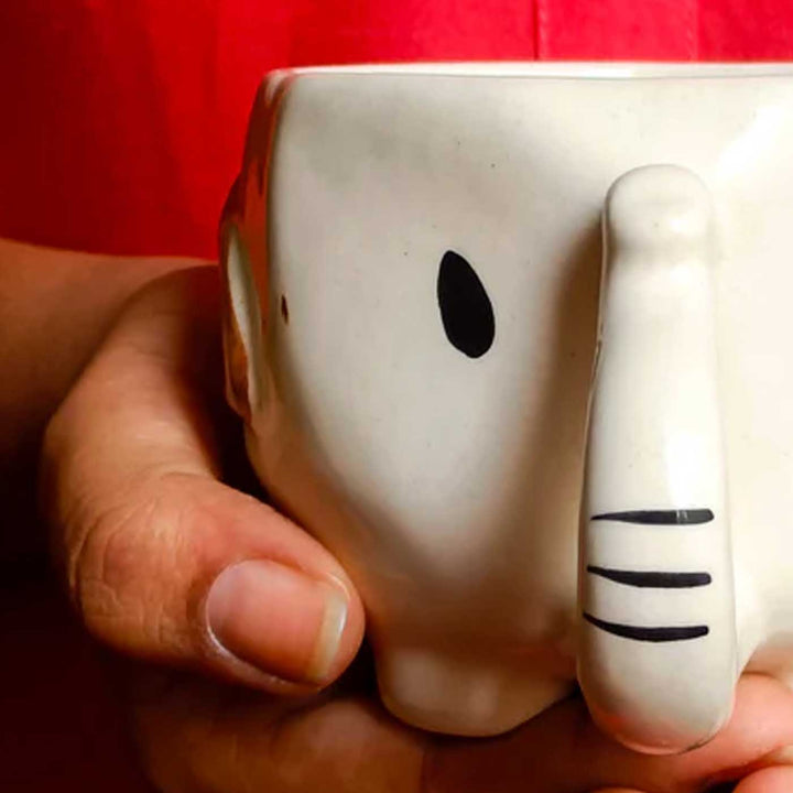 Handmade Mr Ele Design Ceramic Mug