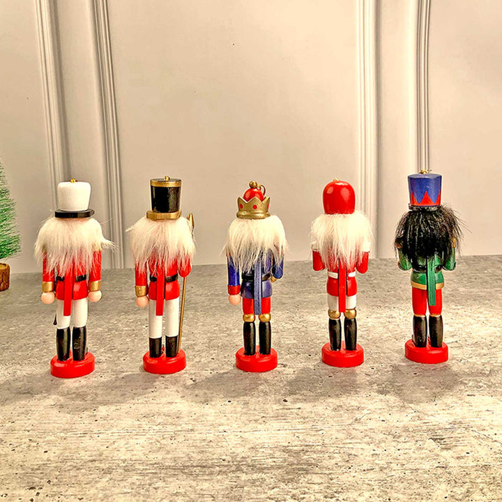 Royal Themed Nutcrackers Wooden Decor For Christmas Table Decoration | Set Of 5