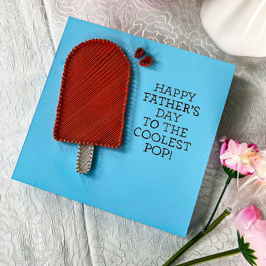 Personalized Handmade String Art Coolest Dad Theme Wooden Decorative Plaque For Fathers