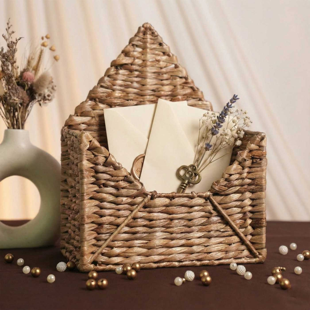 Handmade Water Hyacinth Envelope Basket