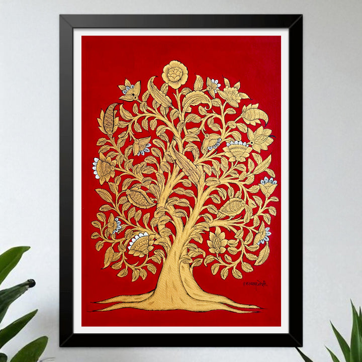 14.5 X 18.5 Inch | Tree Of Life Paper Phad Painting