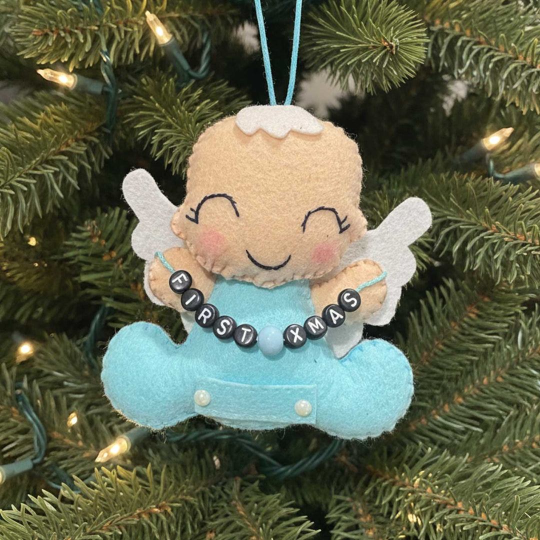 Handmade Felt My First Christmas Angel Christmas Ornament