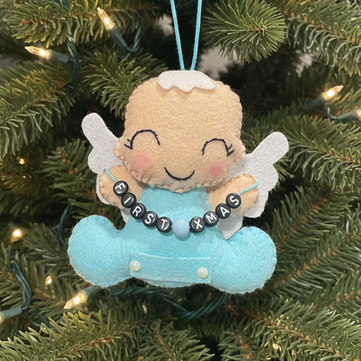 Handmade Felt My First Christmas Angel Christmas Ornament