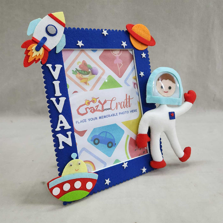 Personalized Astronaut Theme Felt Photo Frame