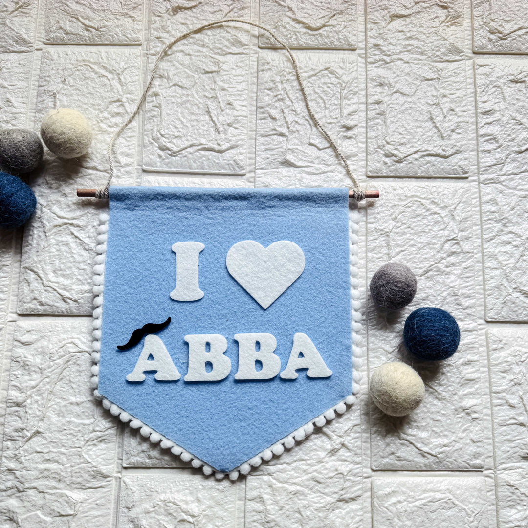 Personalized Handmade I Love Papa Felt Bunting For Fathers