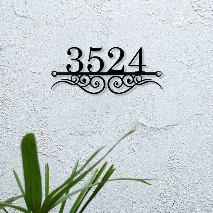 Personalized Laser Cut Elegant Design Steel Name Plate