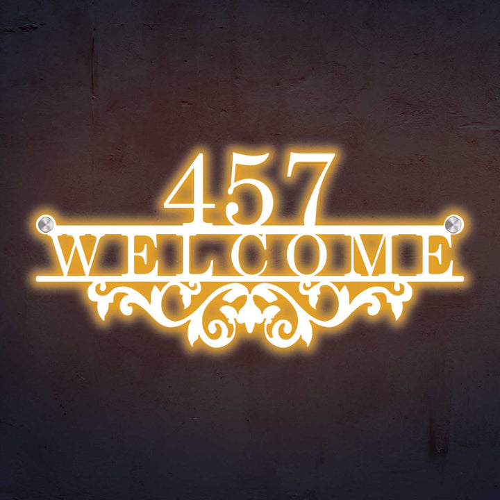 Personalized Laser Cut Classic Design Steel Name Plate