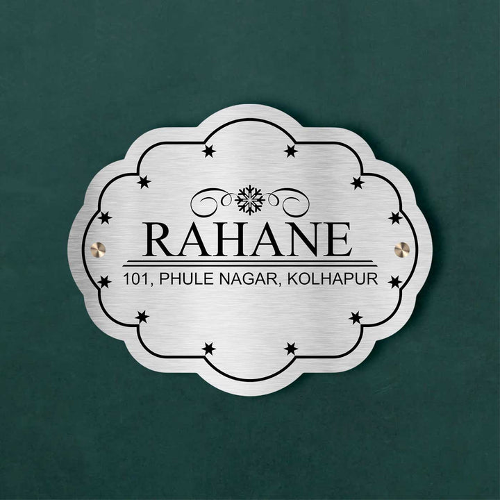 Personalized Weatherproof Cloud Shaped Stainless Steel Name Plate