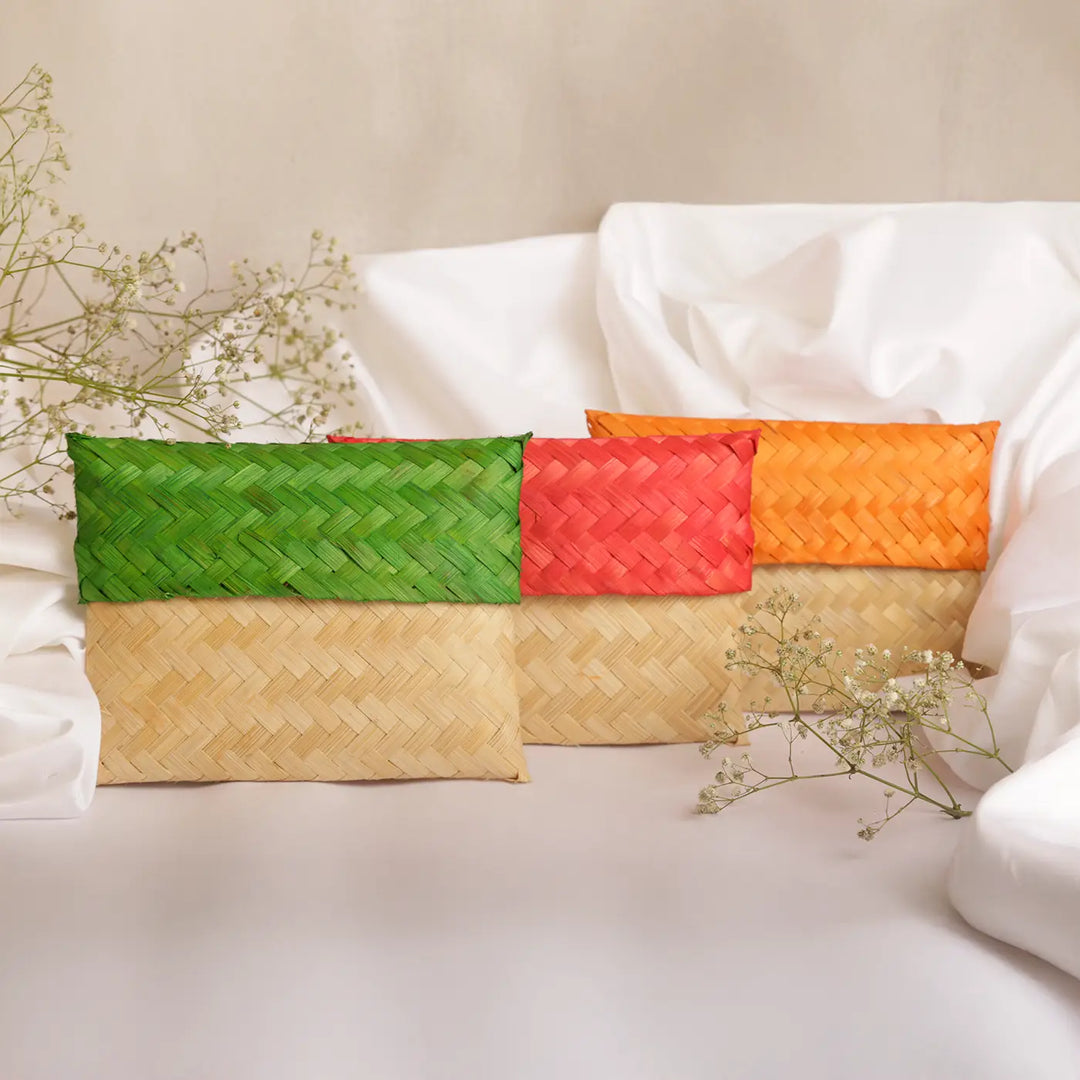6 x 4 Inch | Handmade Bamboo Gifting Pouch | Set Of 3