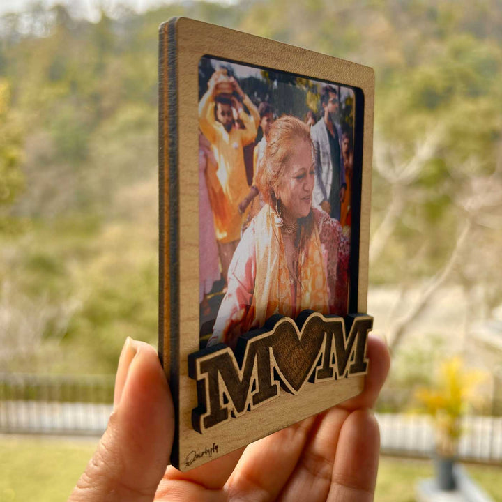 Photo Personalized "Super Mom" & "Mom" MDF Wood Fridge Magnet For Mothers | Set Of 2