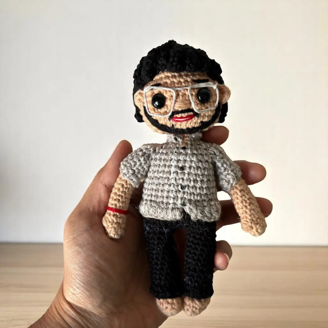Photo Personalized Handmade Crochet Cotton Replica Doll